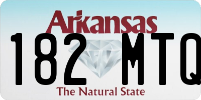 AR license plate 182MTQ