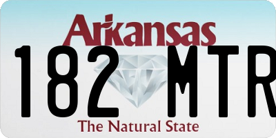 AR license plate 182MTR