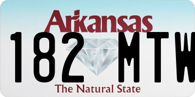 AR license plate 182MTW