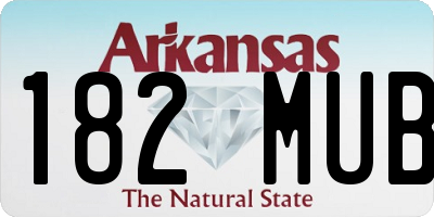 AR license plate 182MUB