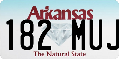 AR license plate 182MUJ