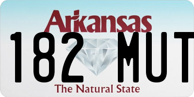 AR license plate 182MUT