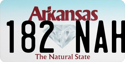 AR license plate 182NAH