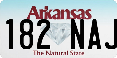 AR license plate 182NAJ