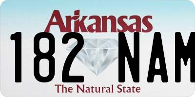 AR license plate 182NAM