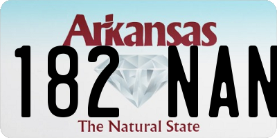 AR license plate 182NAN