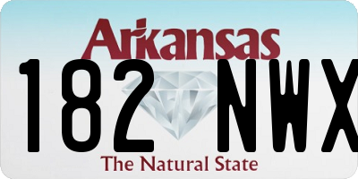 AR license plate 182NWX
