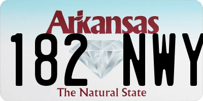 AR license plate 182NWY