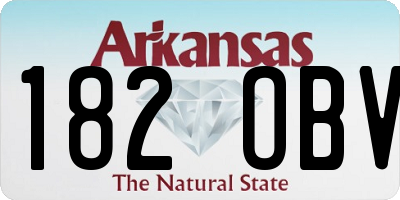 AR license plate 182OBV