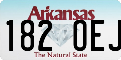AR license plate 182OEJ