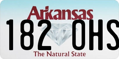AR license plate 182OHS
