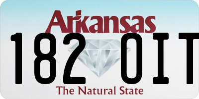 AR license plate 182OIT