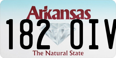AR license plate 182OIV