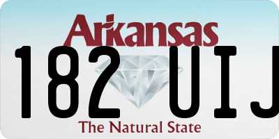 AR license plate 182UIJ