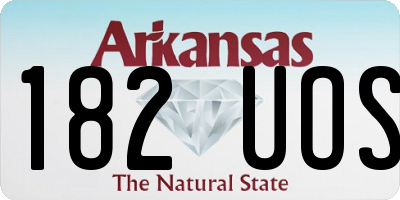 AR license plate 182UOS