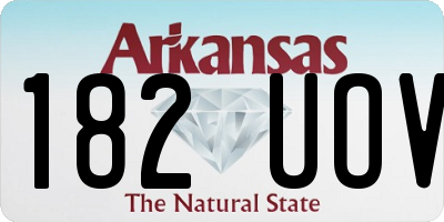 AR license plate 182UOV