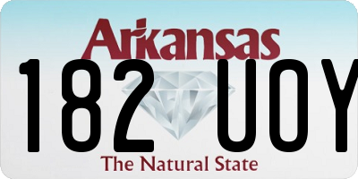 AR license plate 182UOY