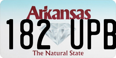 AR license plate 182UPB