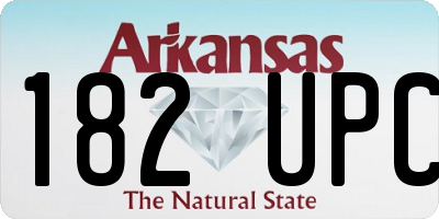 AR license plate 182UPC