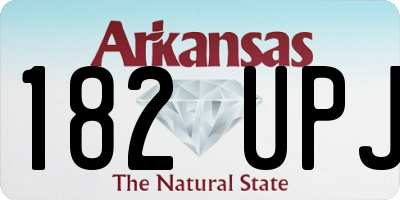 AR license plate 182UPJ