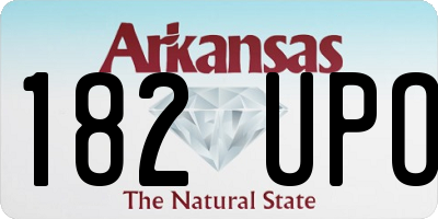 AR license plate 182UPO
