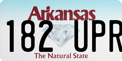 AR license plate 182UPR