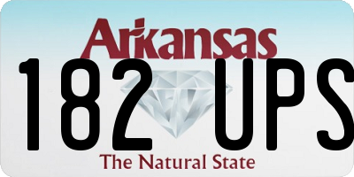 AR license plate 182UPS