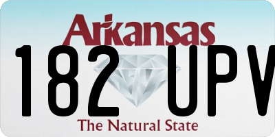 AR license plate 182UPV
