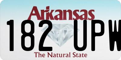 AR license plate 182UPW