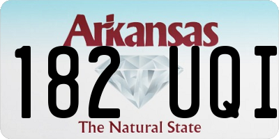 AR license plate 182UQI