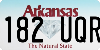 AR license plate 182UQR