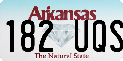 AR license plate 182UQS