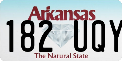 AR license plate 182UQY