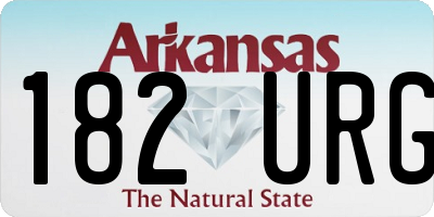 AR license plate 182URG
