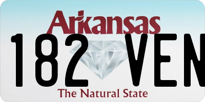 AR license plate 182VEN