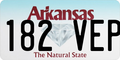AR license plate 182VEP