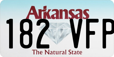 AR license plate 182VFP