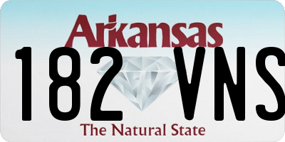 AR license plate 182VNS