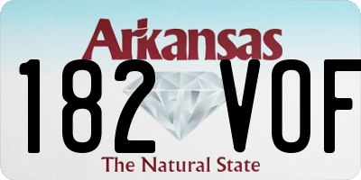 AR license plate 182VOF