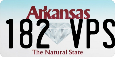 AR license plate 182VPS