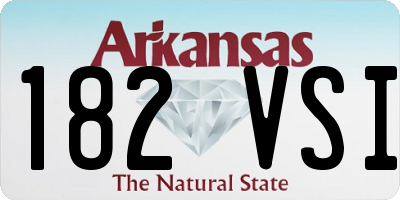 AR license plate 182VSI