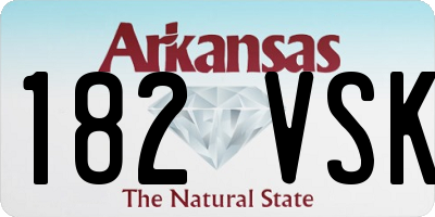 AR license plate 182VSK