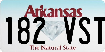 AR license plate 182VST