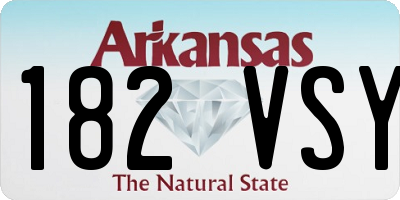 AR license plate 182VSY