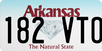 AR license plate 182VTO