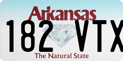 AR license plate 182VTX