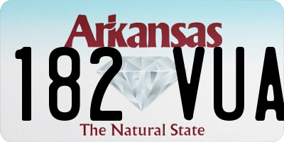 AR license plate 182VUA