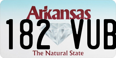 AR license plate 182VUB