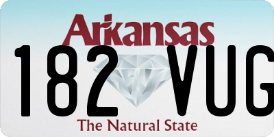 AR license plate 182VUG