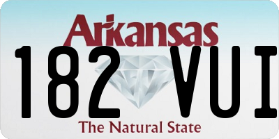 AR license plate 182VUI